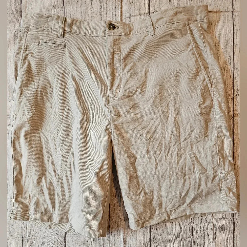 Johnnie O Men's •Size 38• Chino Shorts Nimbus Gray 9.5 Inch Preppy Pockets